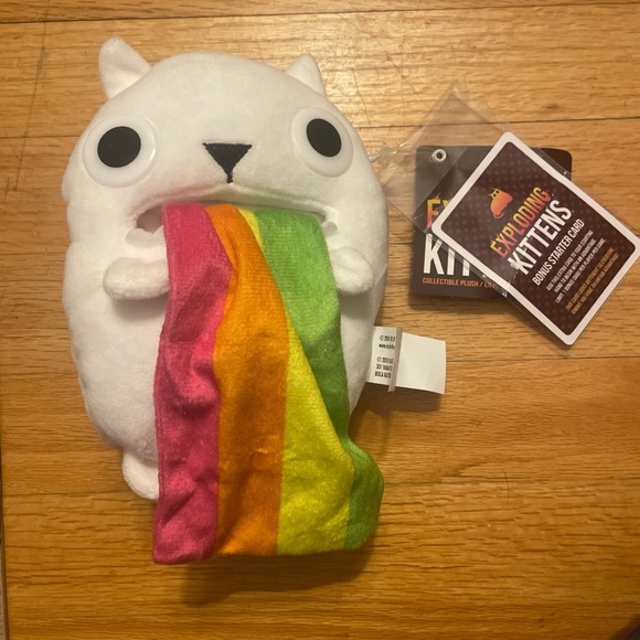 Exploding Kittens White Stuffed Animal Toy - Picture 4 of 5